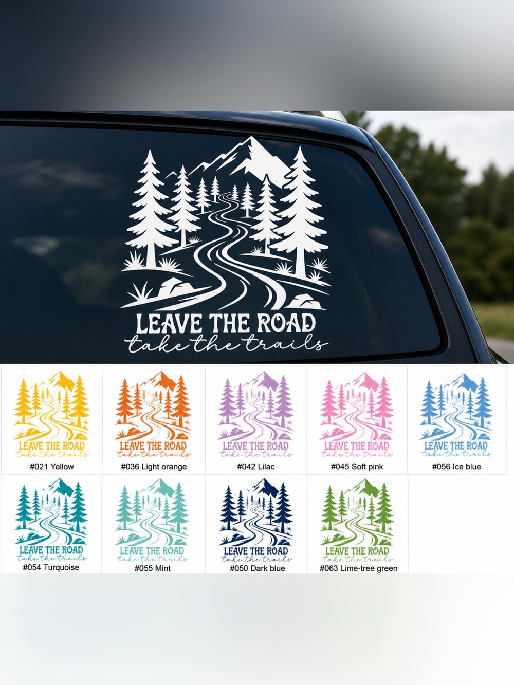 7 inch Leave The Road Vinyl Decal